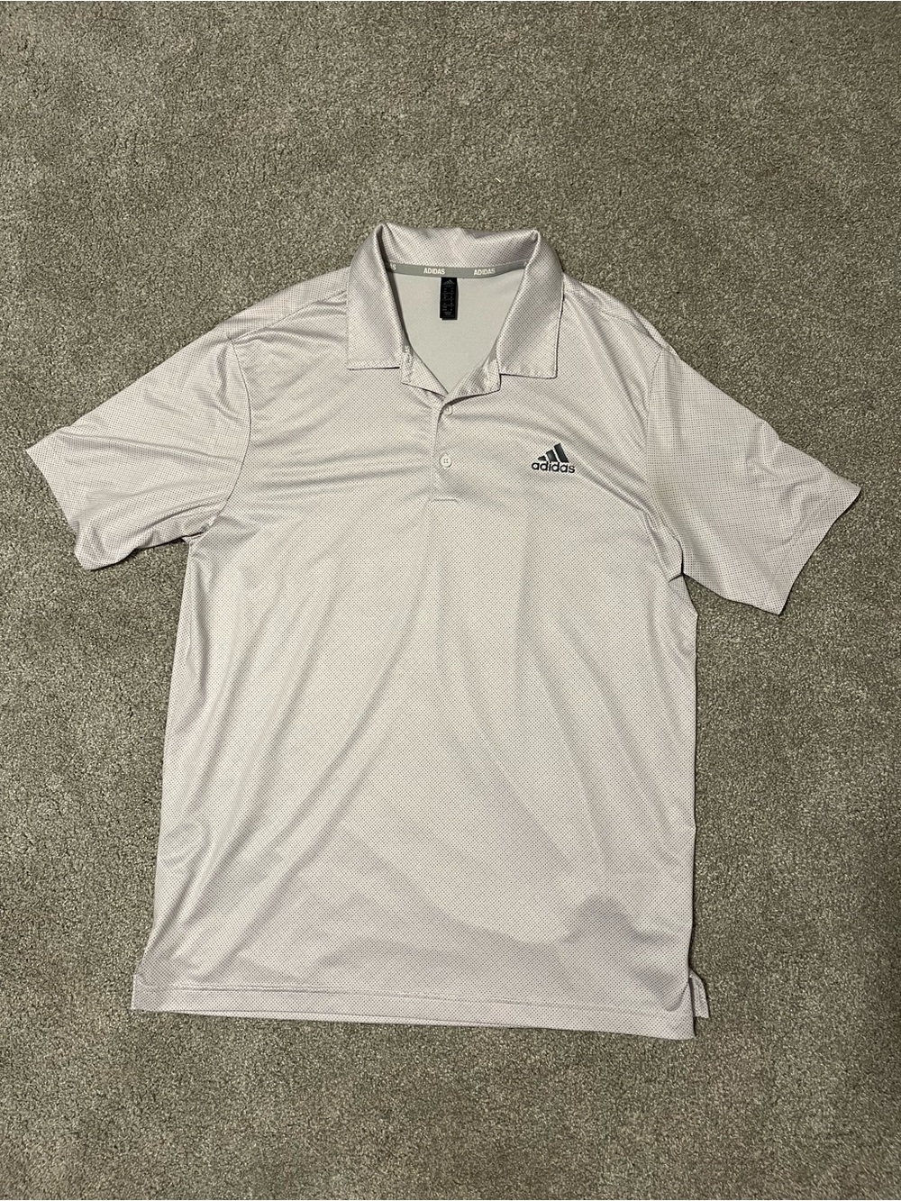 adidas Men’s Light Gray Polo Shirt with Logo